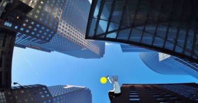 An Artist Created Cool Illustrations Of The Sky Between Buildings