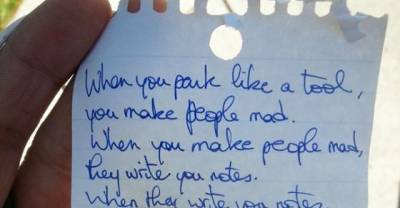 The Best Windshield Notes Left For Terrible Drivers