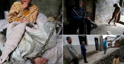 SHOCKING! Mentally Ill Boy In China Chained Up Like a Dog