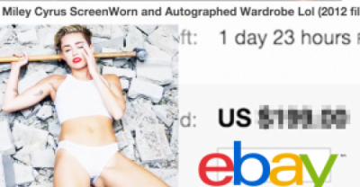 Wtf! Miley Cyrus Worn Signed Granny Panties Were Posted For Sale On Ebay