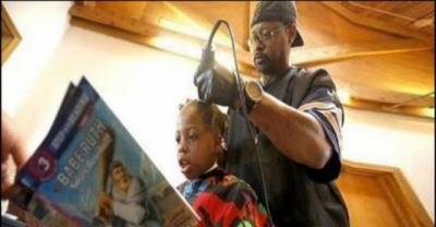 Barber Gives Free Haircuts To Kids Who Read To Him