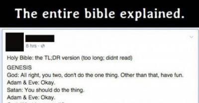 Quick and Easy: The Entire Bible Hilariously Paraphrased.