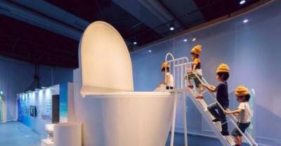 Japanese Kids Enter Giant Toilet To Learn About Poop