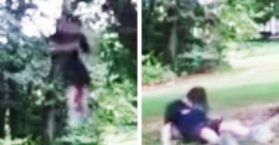 Kid Tries To Use Rope Swing And It Turns Out Poorly!