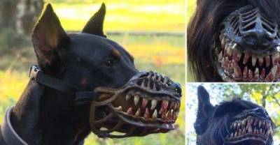 This Muzzle Will Turn even the Cutest Dog into a Scary Werewolf