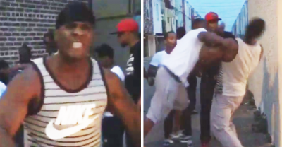 Tyrone Gets Punched in Face After Telling Group of Guys He Will "F*ck Your Wife"