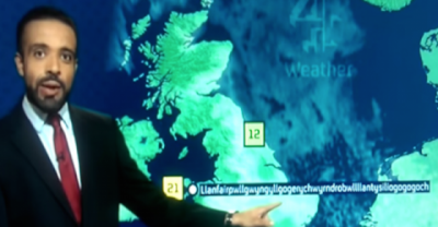 Highly Professional Weatherman Pronounces Insanely Long Name Of Village Without Laughing.