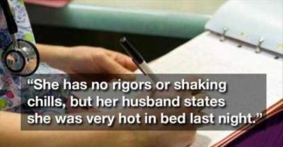 Unexpected Sentences Written in Patients&rsquo; Hospital Charts