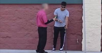 Blind Man With Winning Lottery Ticket Asks Strangers If He Won To Test Their Honesty