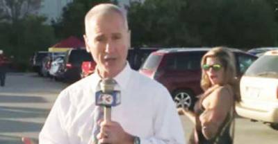 Drunk College Girl Video Bombs Live News for 45 Seconds