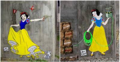 Disney's Dark Side Can Be Seen In These 14 Incredible Street Art Designs