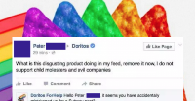 Guy Poses As Customer Service To Troll People On Facebook Upset About Doritos Rainbow Chips.
