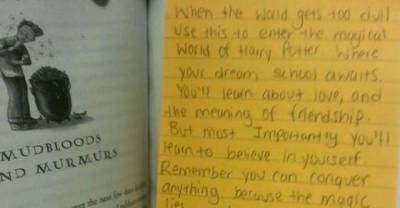 14 Magical Notes Left Inside Harry Potter Books