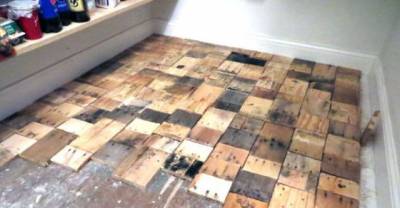Our DIY Pallet-Wood Floor Cost Only $100