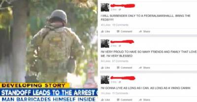 Man Surrounded By Swat Team Posts To Facebook During The Standoff