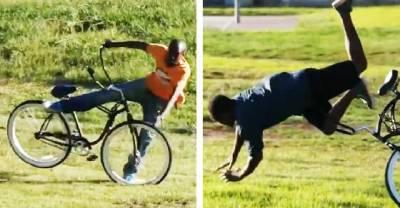 They Try To Steal An Abandoned Bike, But When They Ride Off They Never Expect This