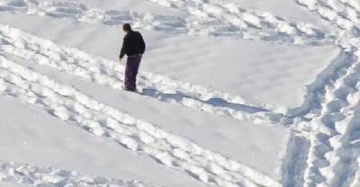It Looks Like Some Drunk Guy Walking In Circles In The Snow. But Just Wait Until You Zoom Out... WHOA!