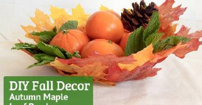 DIY For Fall With Beautiful Autumn Maple Leaf Bowls
