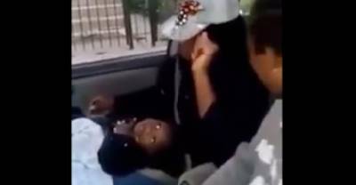 Horrible Parenting: Dude Goes Off On A Woman For Smoking Weed While Her Newborn Baby Is On Her Lap!