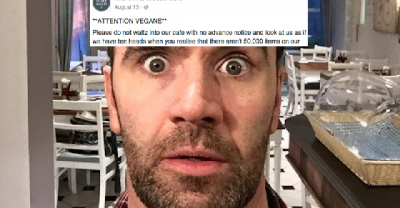 This Restaurant Owner Started A Fight With Vegans Online And It Escalated Quickly.