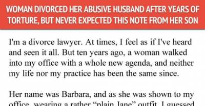 Mom Gets Best Letter From Her Son After Divorce From Abusive Husband.