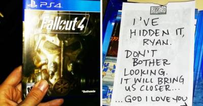 Wife Pranks Husband By Hiding Fall Out 4 Then Leaving Funny Clues To Find It