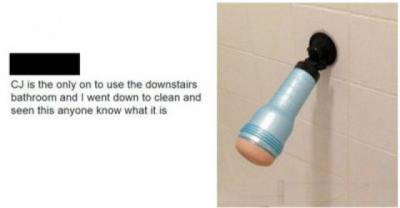 Mom Discovers A Peculiar Item On Son&rsquo;s Bathroom Wall And Does What Any Good Mom Would... She Asks The Internet For Help.