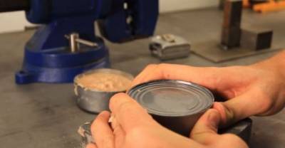 This Is How You Open A Can With No Can Opener...