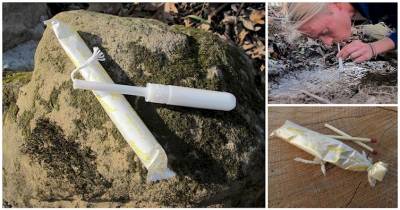 He Always Brings Tampons With Him In The Woods, The Reason Is Absolutely Genius.