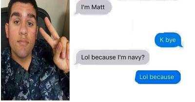 This Guy Thought He Was Rejected By A Girl Because He's In The Navy