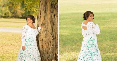 She Spends 8 Months Crocheting Her $70 Wedding Dress, And It Looks Like A Million Dollars