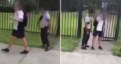 Shocking Video Shows Teenage Bully Launching Ferocious Attack On Schoolboy