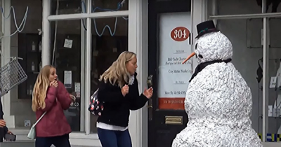 This Freaky The Scary Snowman Prank Is Totally Hilarious!