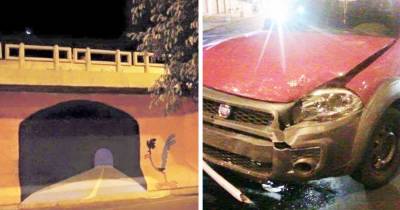 Driver Crashes Into Wall After It Was Painted To Look Like A Tunnel