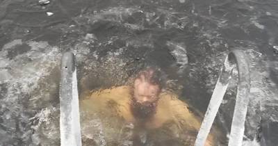 He Was Walking By A Mostly Frozen Lake When He Saw Something That Made Him Immediately Jump
