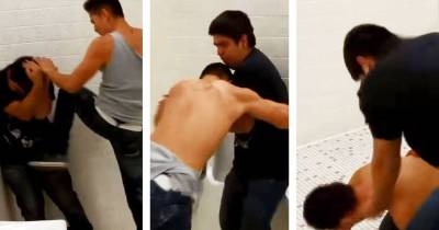 Kid Cornered By Alleged Bully In Bathroom Makes Crazy Comeback
