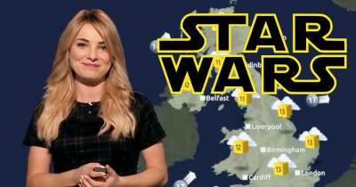 Weather Woman Does Weather Report Full Of Star Wars Puns