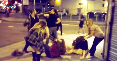 Opportunist Steals Purse While A Bunch Of Women Wrestle On The Ground