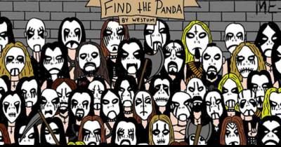 You Found The Panda Among The Snowmen, But Can You Spot Heavy Metal Panda?