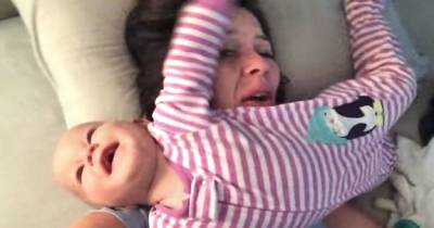 This Is The Cutest Baby Ever, But When You See What She Does To Her Mother You'll Bust A Gut