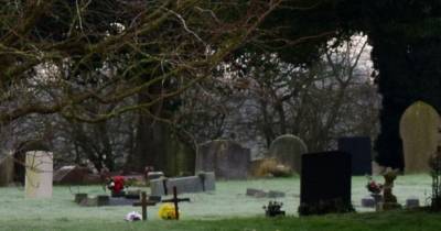 Is This A GHOST On Horseback In An English Graveyard?