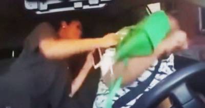 Angry Woman Beats Prankster For Ripping Her Shirt And Breaking Her Phone