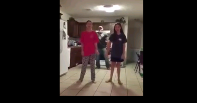 Awesome: Dad Has More Rhythm Than The Daughters