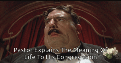 Pastor Explains The Meaning Of Life To His Congregation.