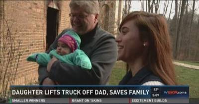 19 Year-Old Girl Lifts Burning Truck Off Dad And Saves Her Family