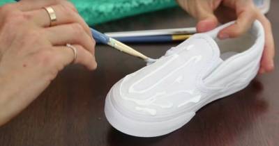 She Smothers Her Shoes In Glue. The Reason Why Is Awesome!