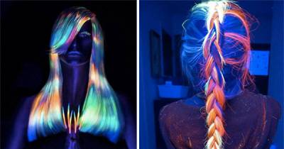 This Year's New Hair Trend Is Glow-In-The-Dark Rainbow Hair