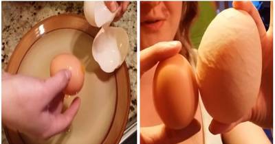 She Cracked Open This Huge Wrinkly Egg, And What Was Inside Makes No Sense Whatsoever