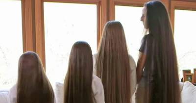 Mom And 3 Daughters Show Off Their Hair. When The Camera Zooms Out, My Jaw Drops...