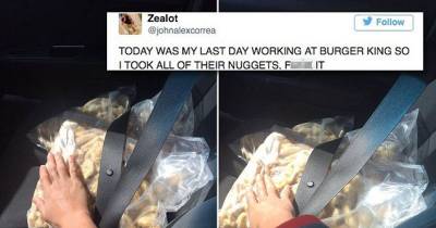 Teen 'Quits' Job At Burger King And Posts Pic With 'Stolen' Nuggets